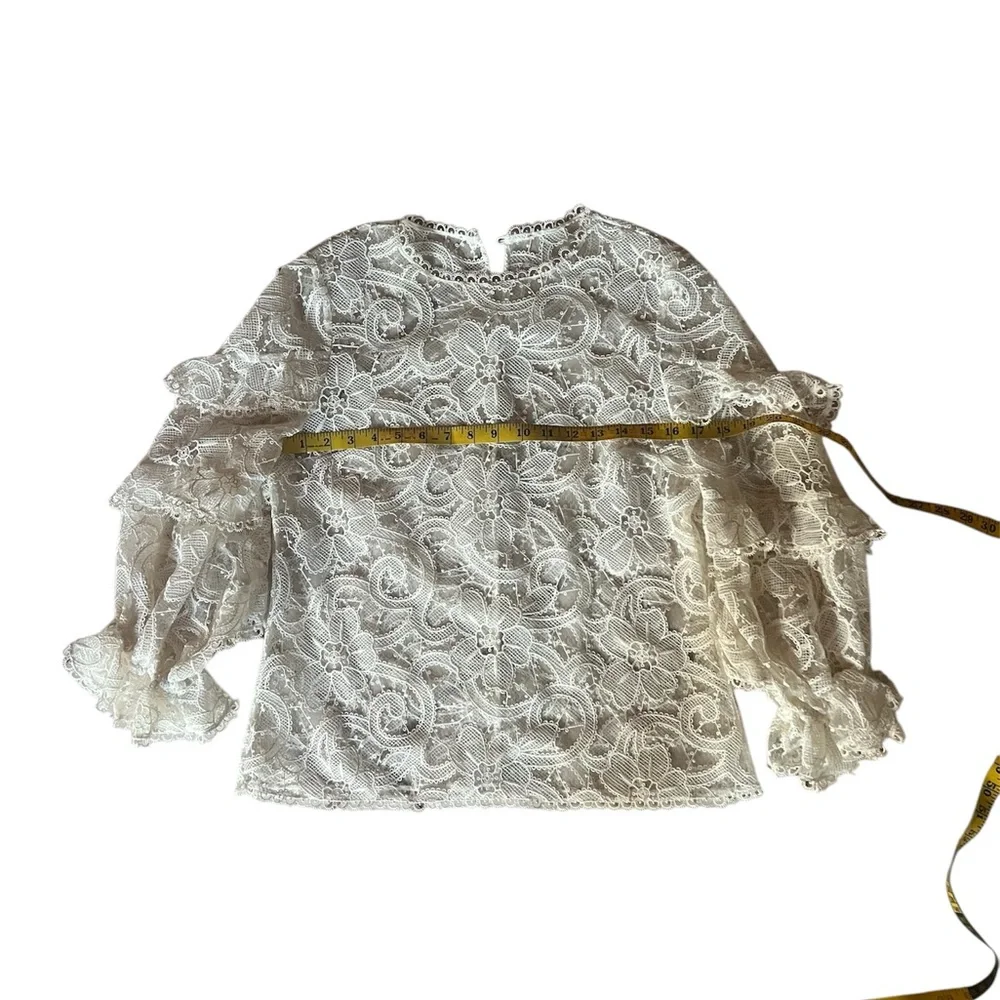 Lace Ruffle Sleeve Top - Picture 7 of 8